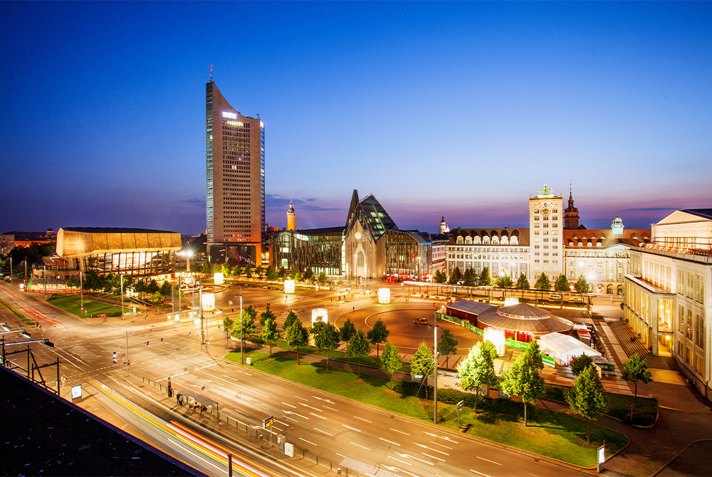 Panoramatower auf dem Augustusplatz Panoramatower auf dem Augustusplatz